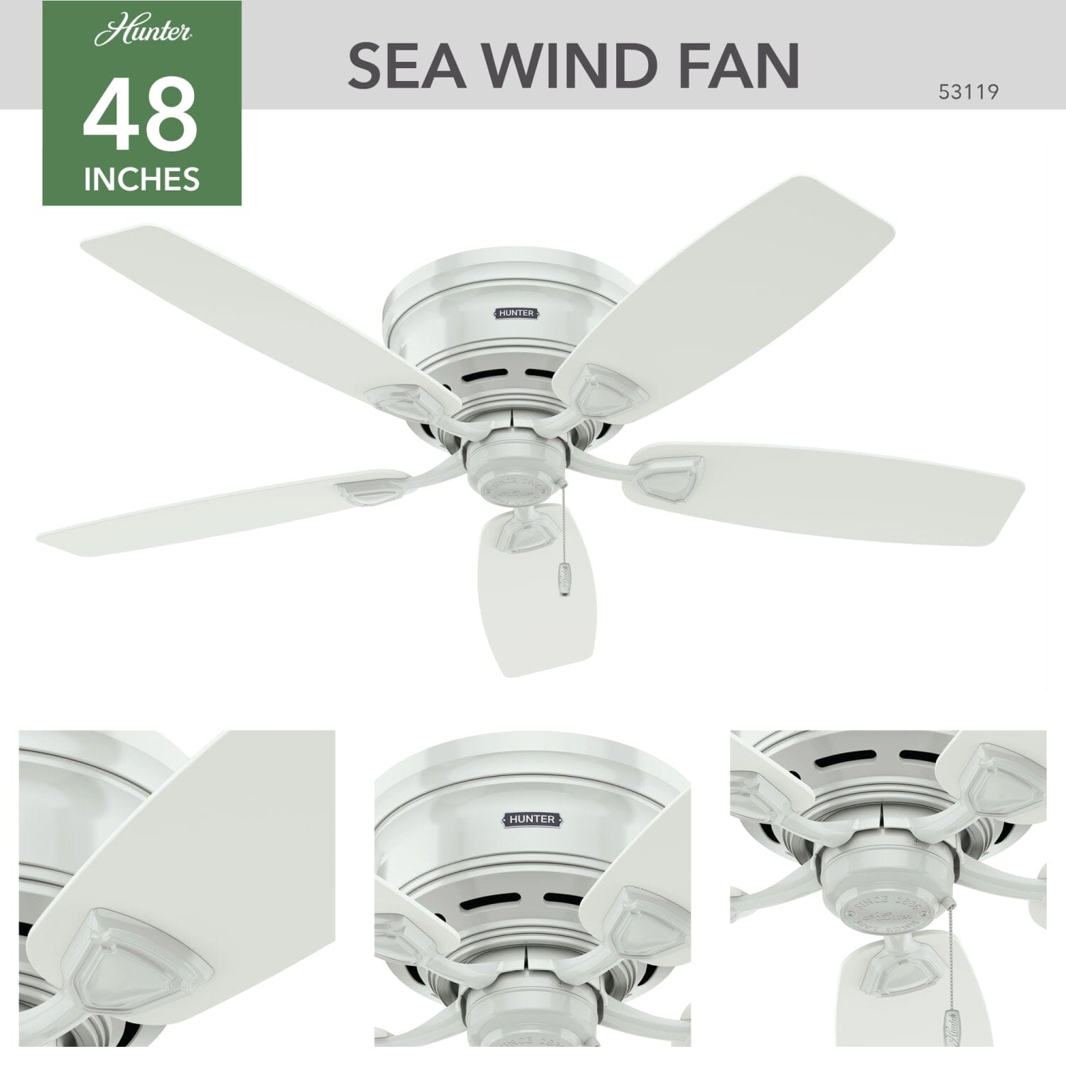 Hunter Sea Wind Outdoor Low Profile 48 inch – Hunter Fan