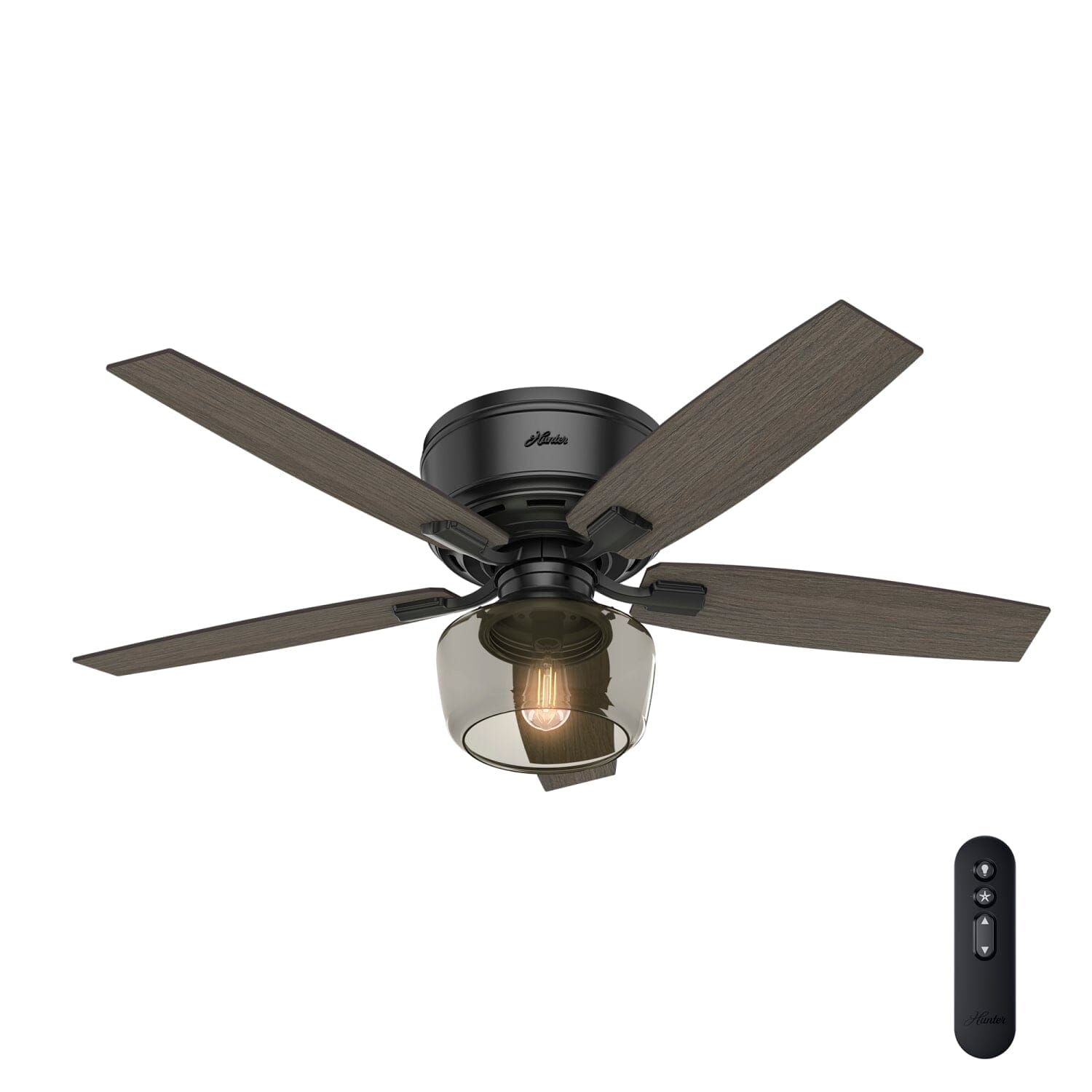 Hunter Bennett Low Profile with Light 52 inch and Remote – Hunter Fan