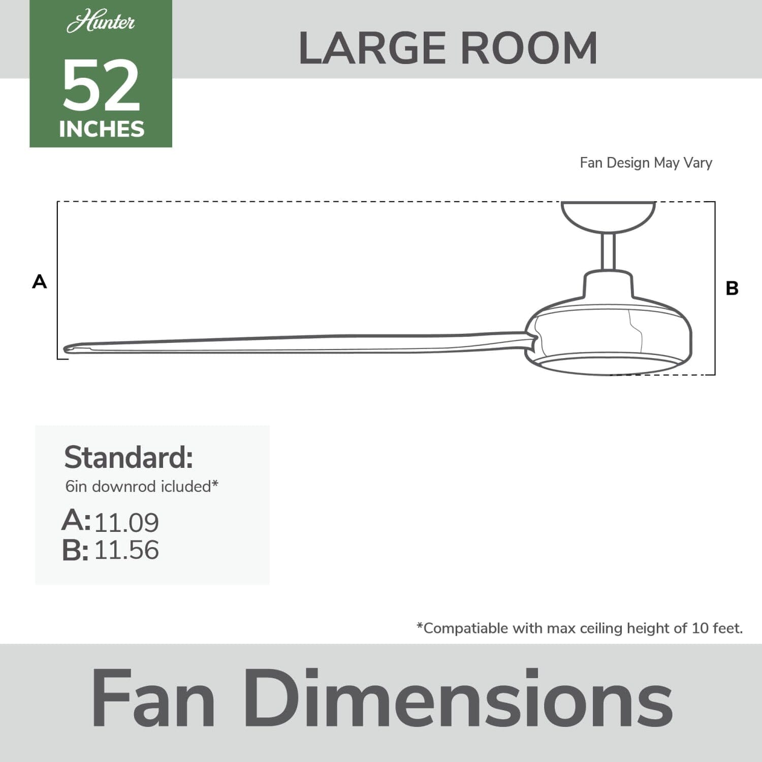 Hunter ZenTech 3 Blade Outdoor Smart Fan 52 inch and Remote