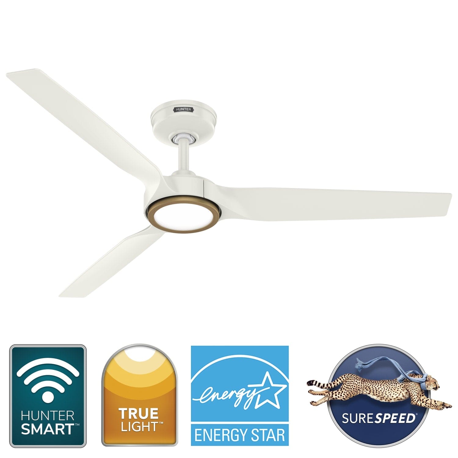HUNTERです Hunter ZenTech 3 Blade Outdoor Smart Fan 52 inch and Remote