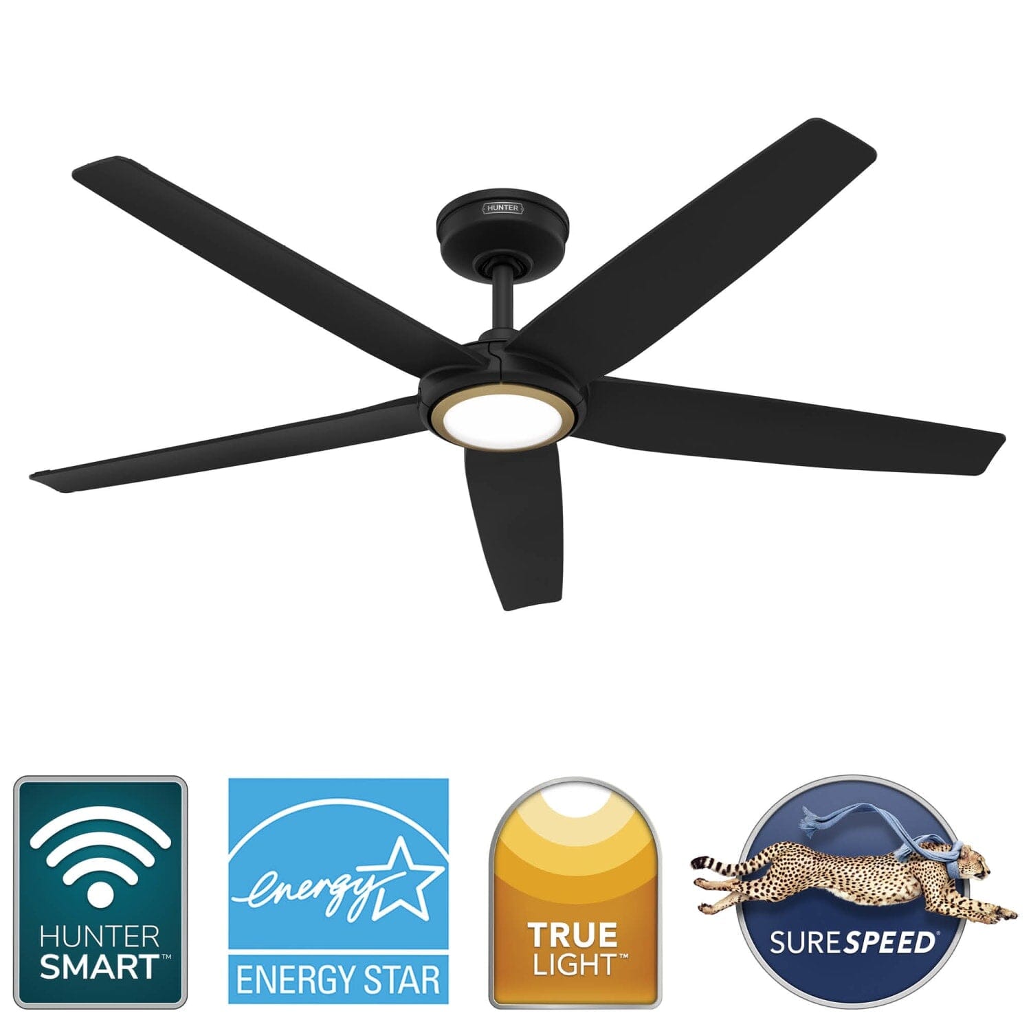Hunter ZenTech 5 Blade Outdoor Smart Fan 52 inch and Remote