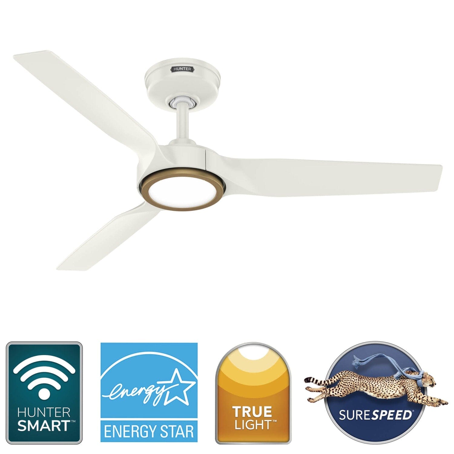 Hunter ZenTech 3 Blade Indoor/Outdoor Smart Fan 44in and Remote