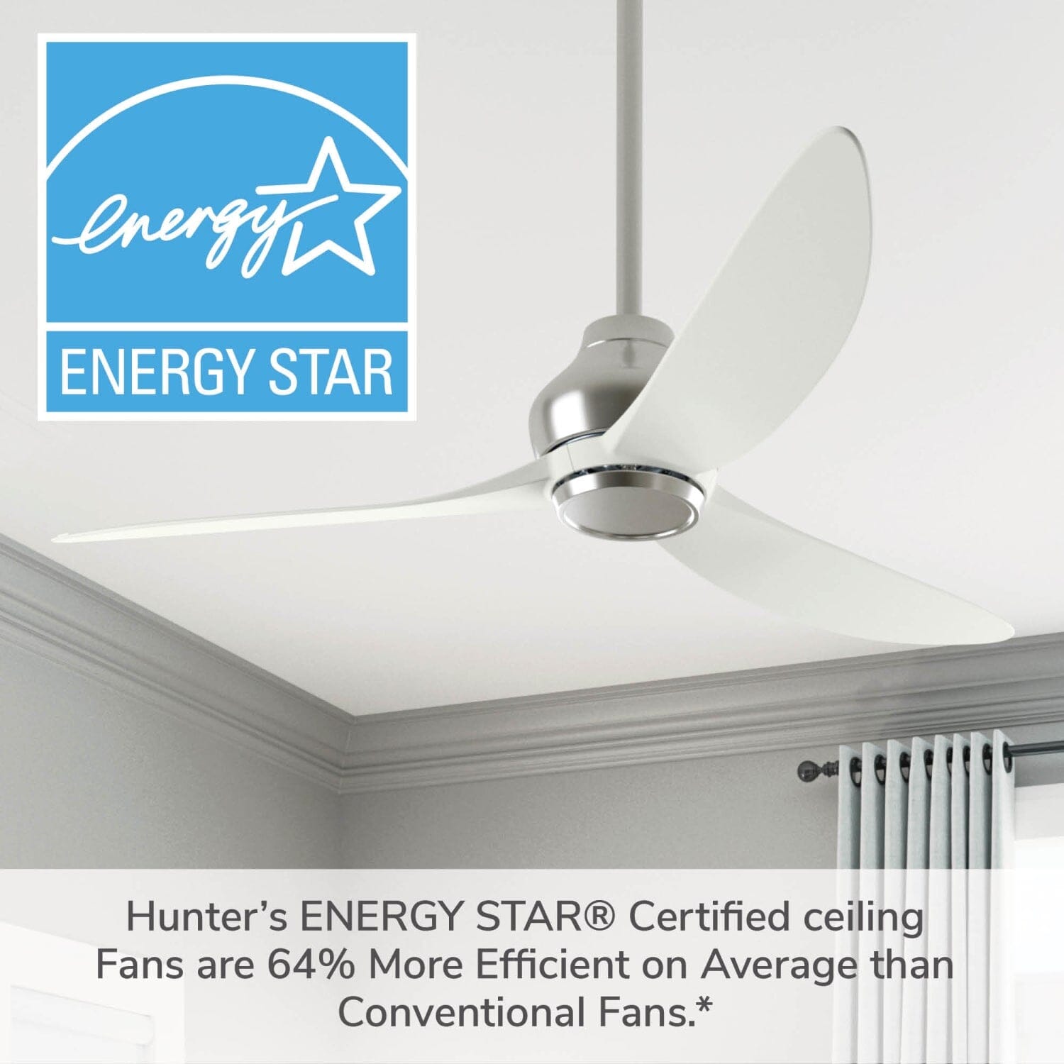 Casablanca Eyla ENERGY STAR 52 inch with wall control and remote