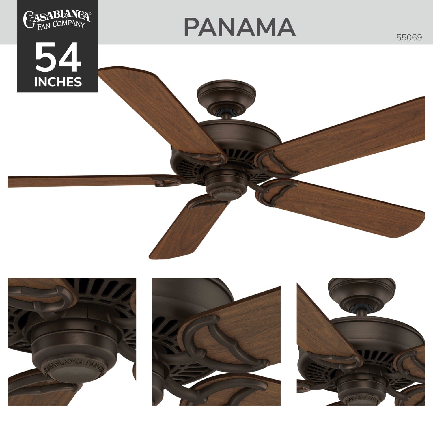 Casablanca Panama 54 inch and Wall Control – Hunter Fan
