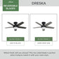 55100_28 dreska indoor low profile 44 inch with led light and remote matte black reversiblebladegraphic