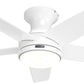 55101_17 dreska indoor low profile 44 inch with led light and remote fresh white fanbody