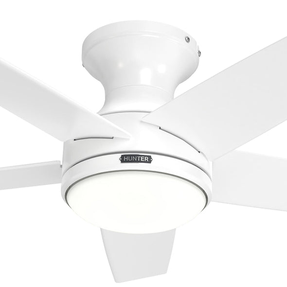 55101_17 dreska indoor low profile 44 inch with led light and remote fresh white fanbody