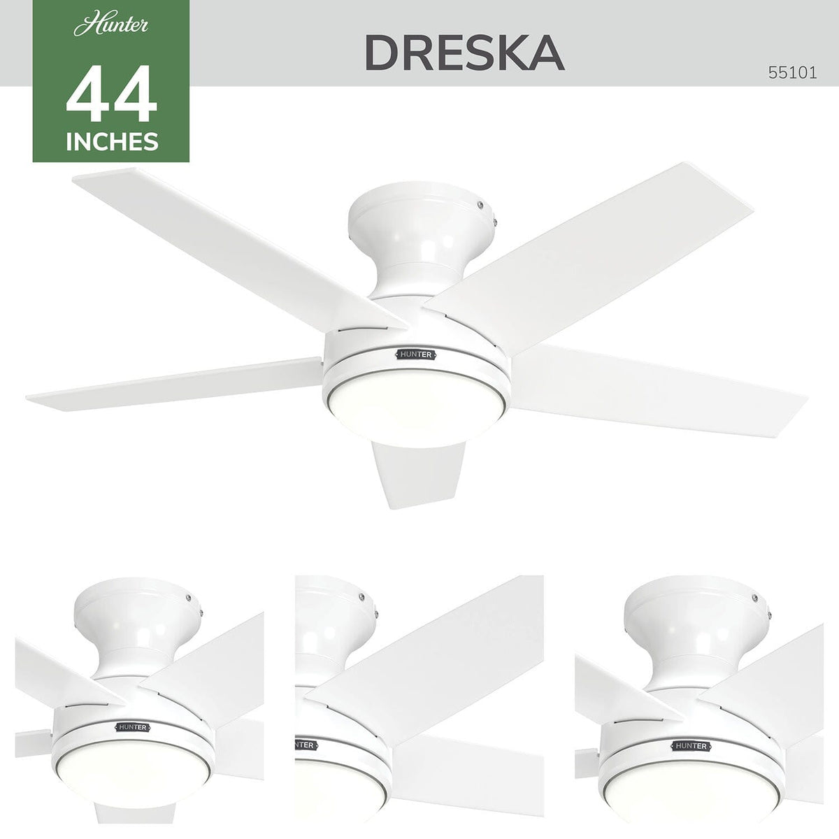 55101_4 dreska indoor low profile 44 inch with led light and remote fresh white detailboard