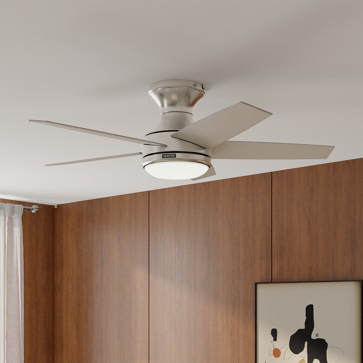 55102_6 dreska indoor low profile 44 inch with led light and remote brushed nickel lifestyleimages1c