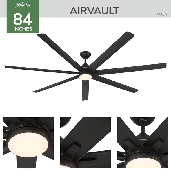 55840_4 airvault outdoor smart fan 84 inch with led and wall control matte black detailboard