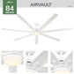 55842_4 airvault outdoor smart fan 84 inch with led and wall control fresh white detailboard