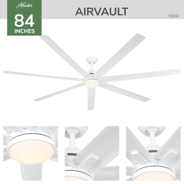 55842_4 airvault outdoor smart fan 84 inch with led and wall control fresh white detailboard