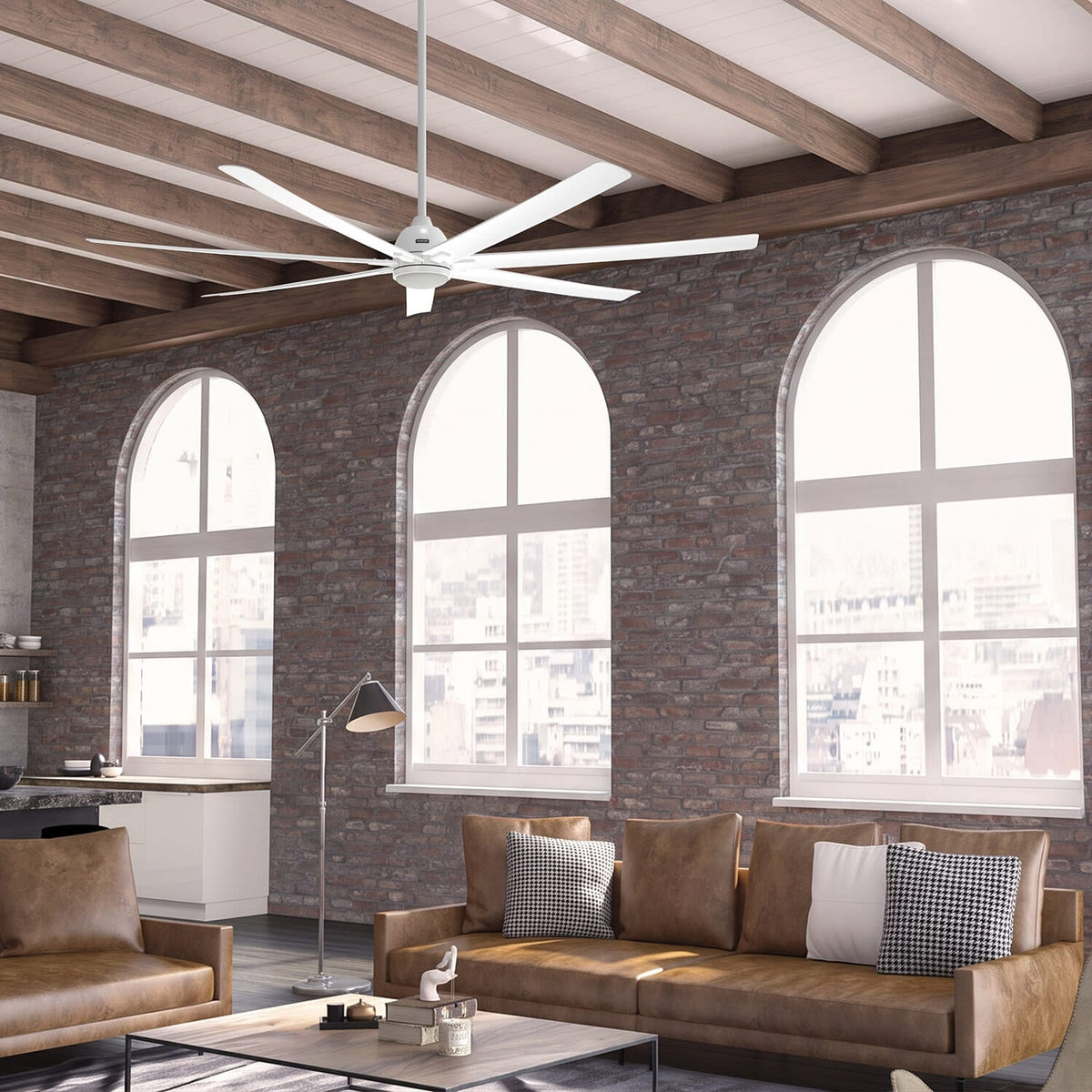 55842_5 airvault outdoor smart fan 84 inch with led and wall control fresh white lifestyleimages1