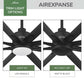 55960_28 airexpanse outdoor smart fan 96 inch with led and wall control matte black reversiblebladegraphic