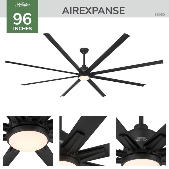 55960_4 airexpanse outdoor smart fan 96 inch with led and wall control matte black detailboard