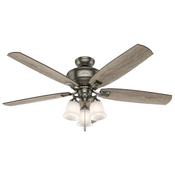58 inch Millican with 3 Lights Ceiling Fans Hunter Antique Pewter - Grey Oak 