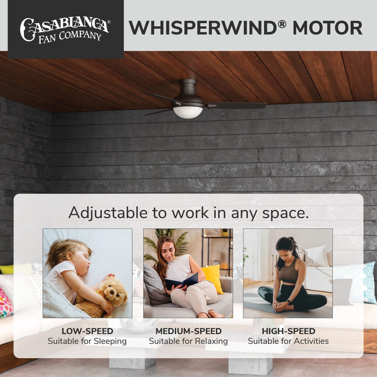 Casablanca Verse Outdoor with LED Light 54 inch and Remote