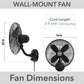 97318_5_oscillating_wall_mounted_fan_16_inch_3_speeds-matte_black-dimensiongraphic