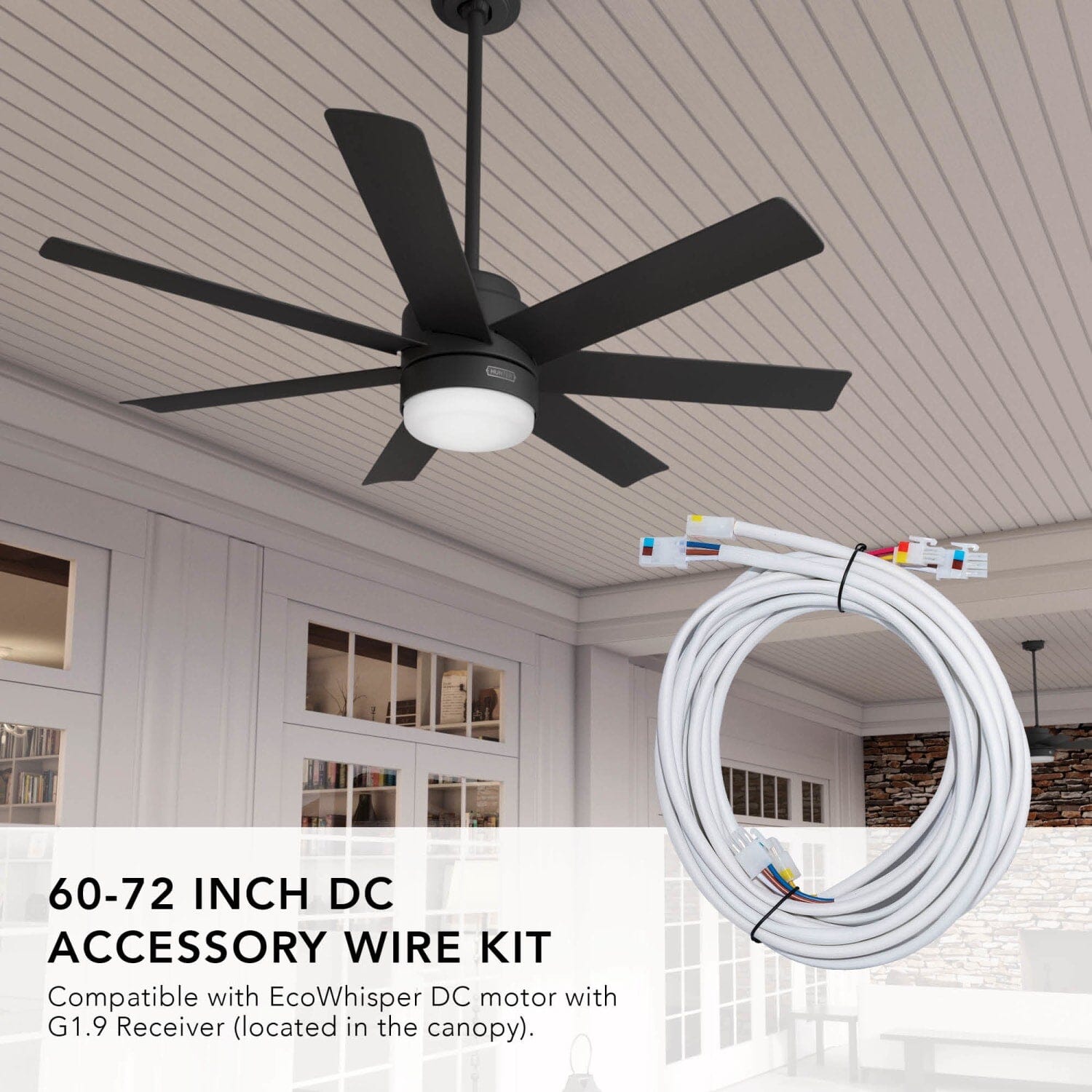 KT0202　804040 Hunter 60-72 inch DC Accessory Wire Kit - 99698 – Hunter Fan
