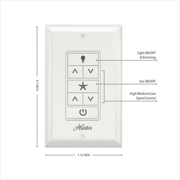 Fan Wall Unit Control Ceiling Fan Wall Controls & Switches – Hunter Fan