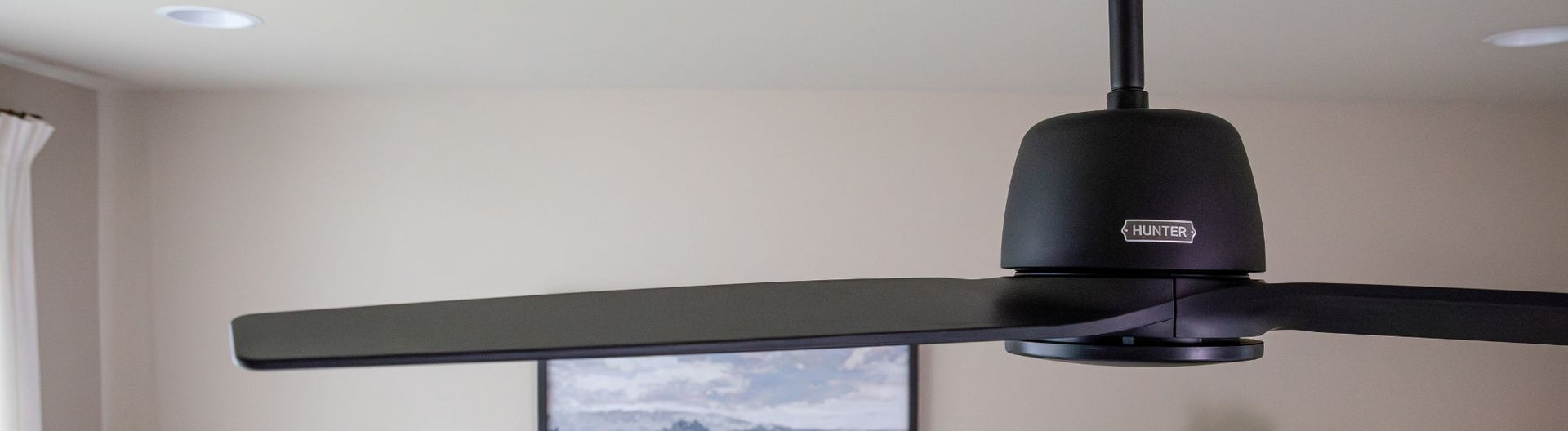 Malden ceiling fan in matte black finish.