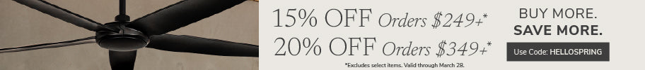 Buy More Save More 15% off orders $249+ or 20% off orders $349+ with code HELLOSPRING through March 28th.