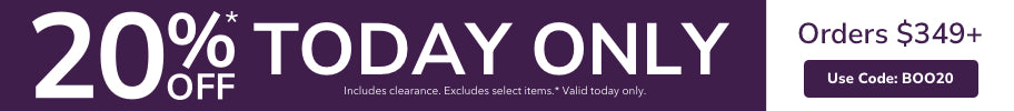 Today Only. 20% Off Orders $349+ with coe: BOO20.