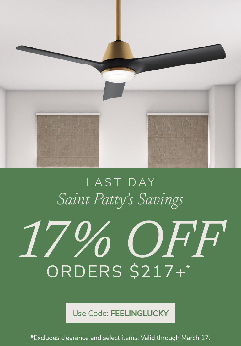 Last Day for 17% off orders $217 or more with code FEELINGLUCKY