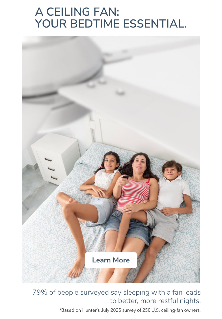 A Ceiling Fan: Your Bedtime Essential.