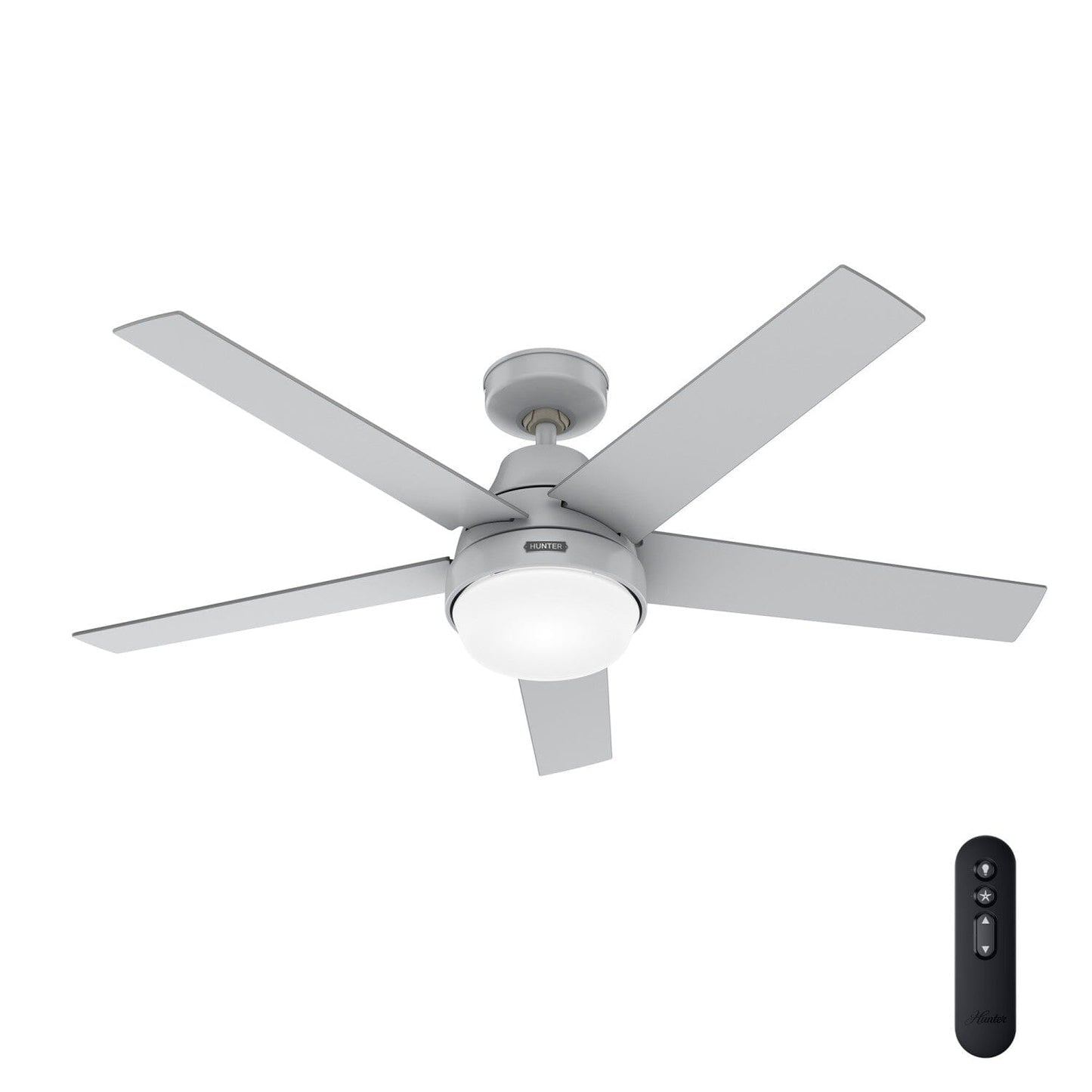 Aerodyne with LED Light 52 Inch-Smart Ceiling Fans Hunter Dove Grey - Dove Grey 