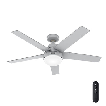 Aerodyne with LED Light 52 Inch-Smart Ceiling Fans Hunter Dove Grey - Dove Grey 