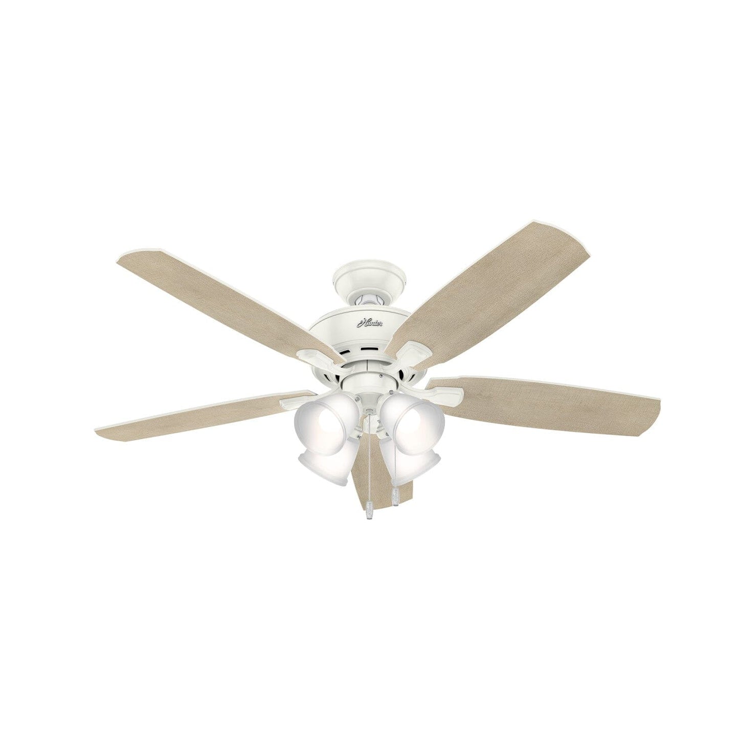 Amberlin with 4 LED Lights 52 inch Ceiling Fans Hunter Fresh White - Fresh White 