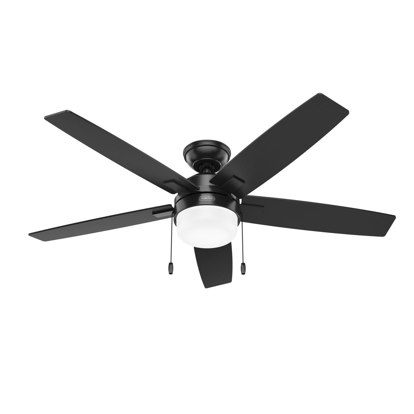 Anisten ENERGY STAR with LED Light 52 inch Ceiling Fans Hunter Matte Black - Matte Black 