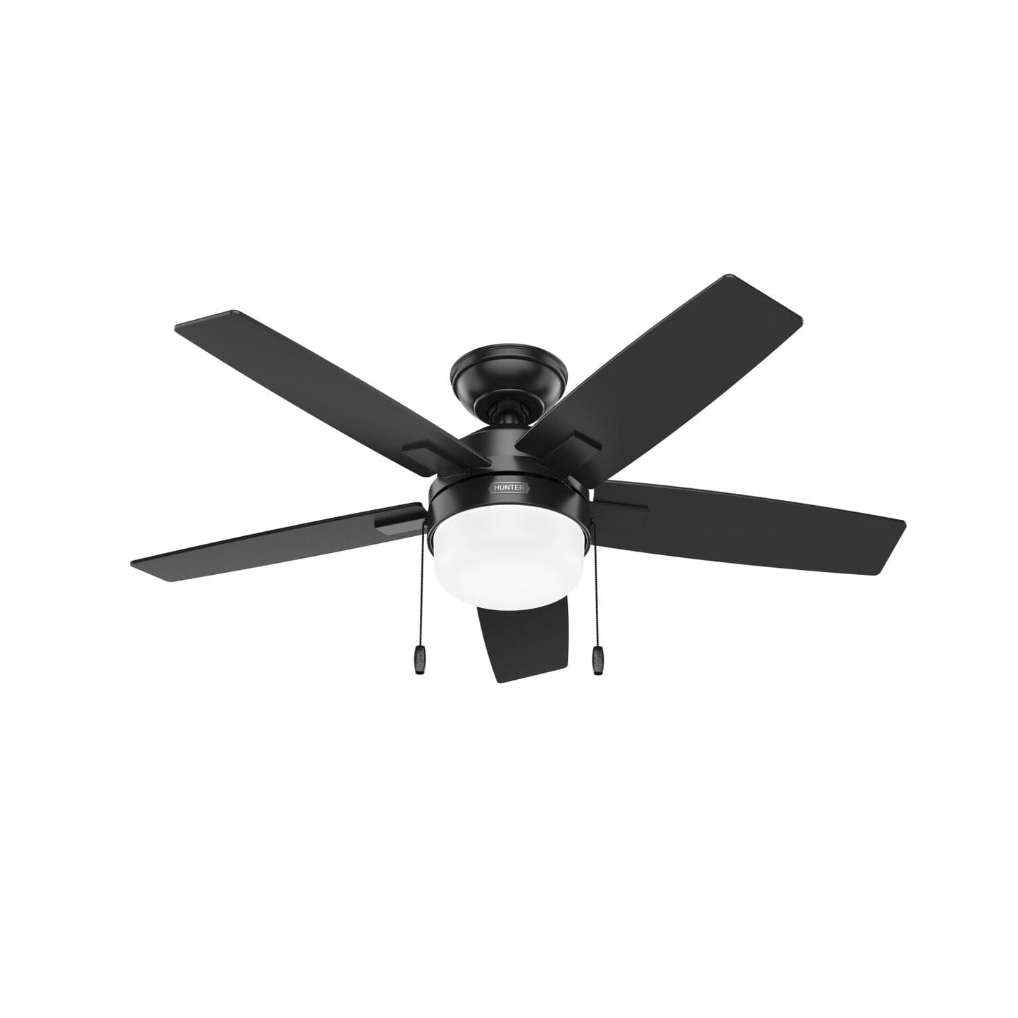 Anisten with LED Light 44 inch Ceiling Fans Hunter Matte Black - Matte Black 