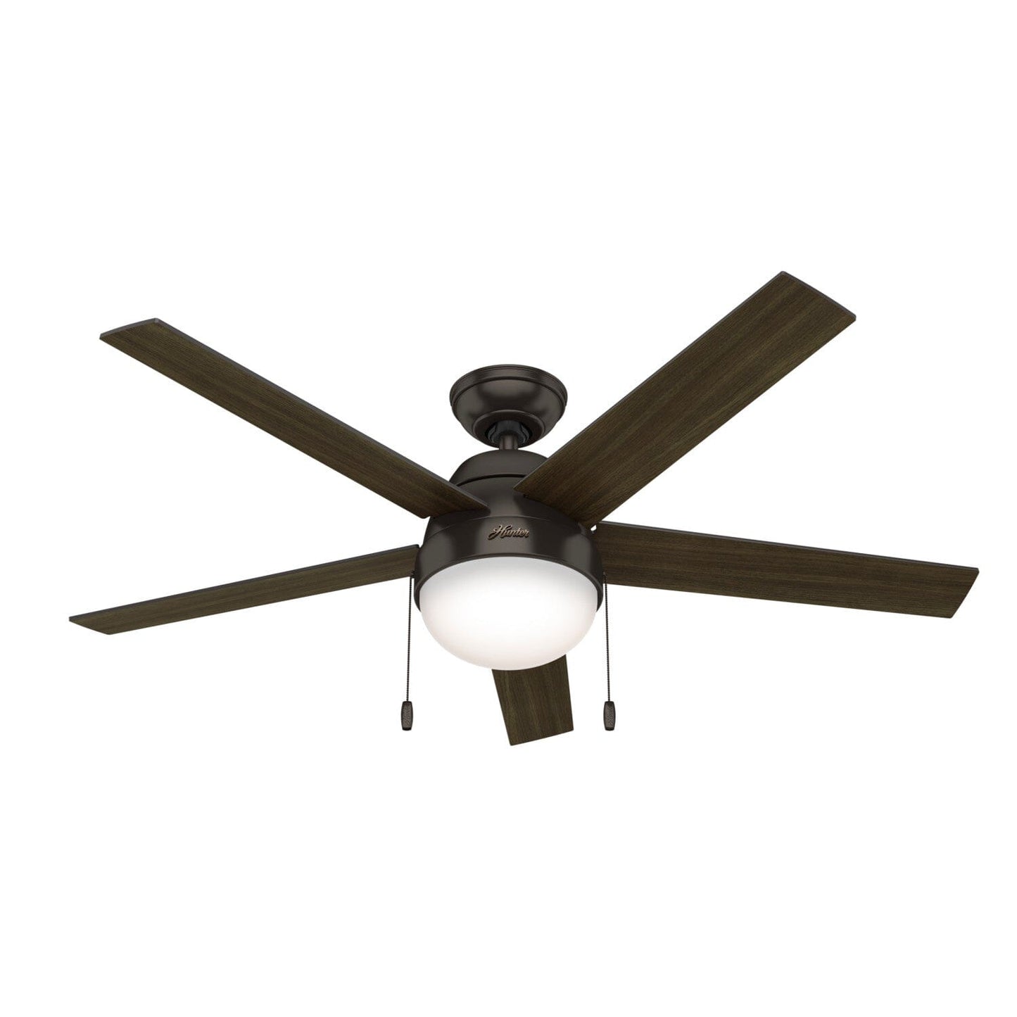 Anslee with LED Light 52 inch Ceiling Fans Hunter Premier Bronze - American Walnut 