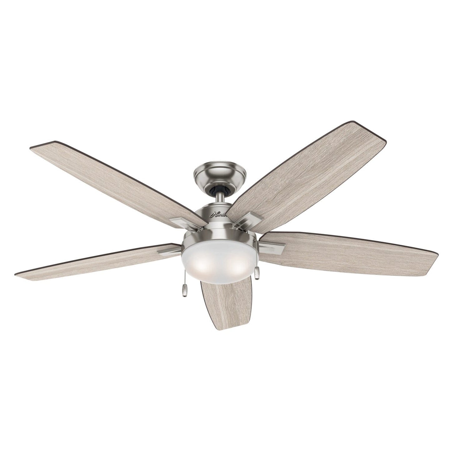 Antero with LED Light 54 inch Ceiling Fans Hunter Brushed Nickel - Burnt Walnut 
