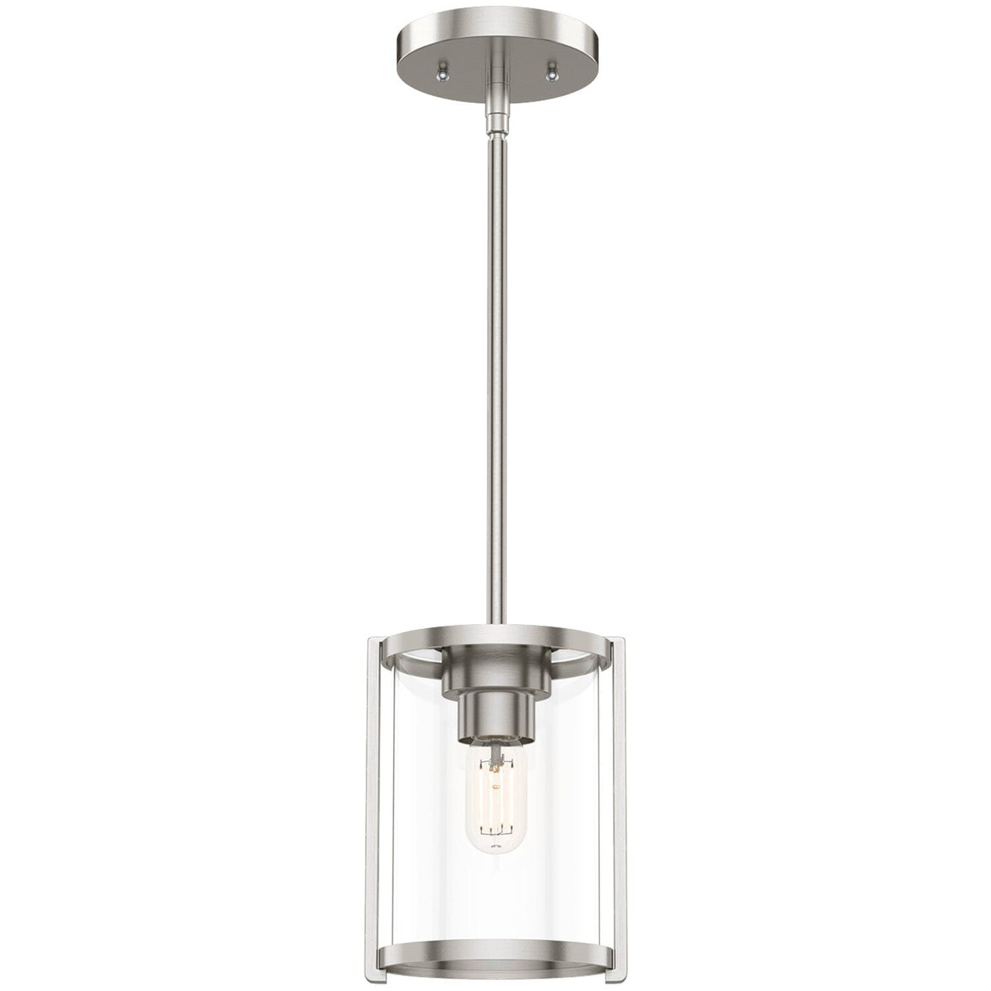 Astwood 1 Light Mini Pendant Lighting Hunter Brushed Nickel - Clear 