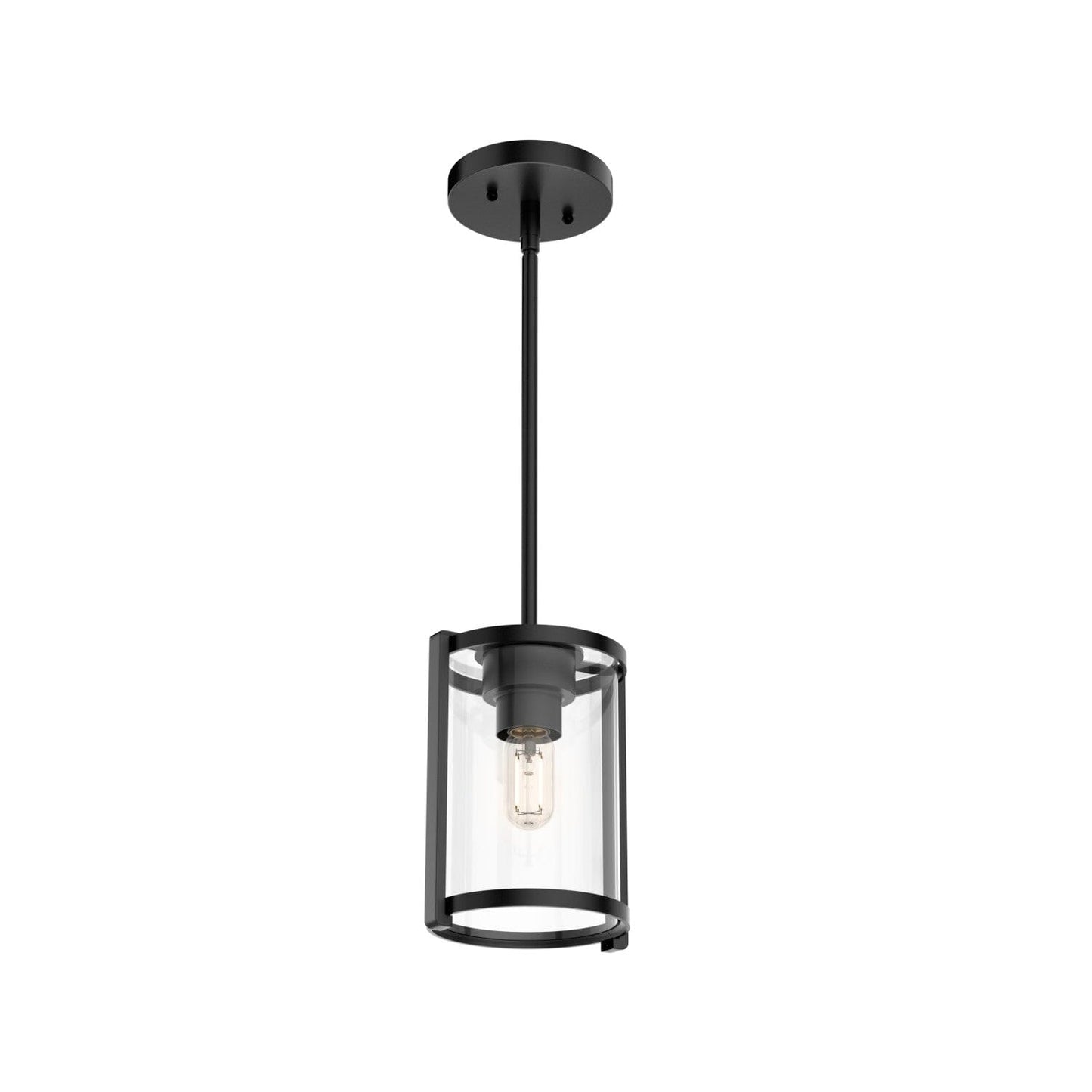 Astwood 1 Light Mini Pendant Lighting Hunter Matte Black - Clear 