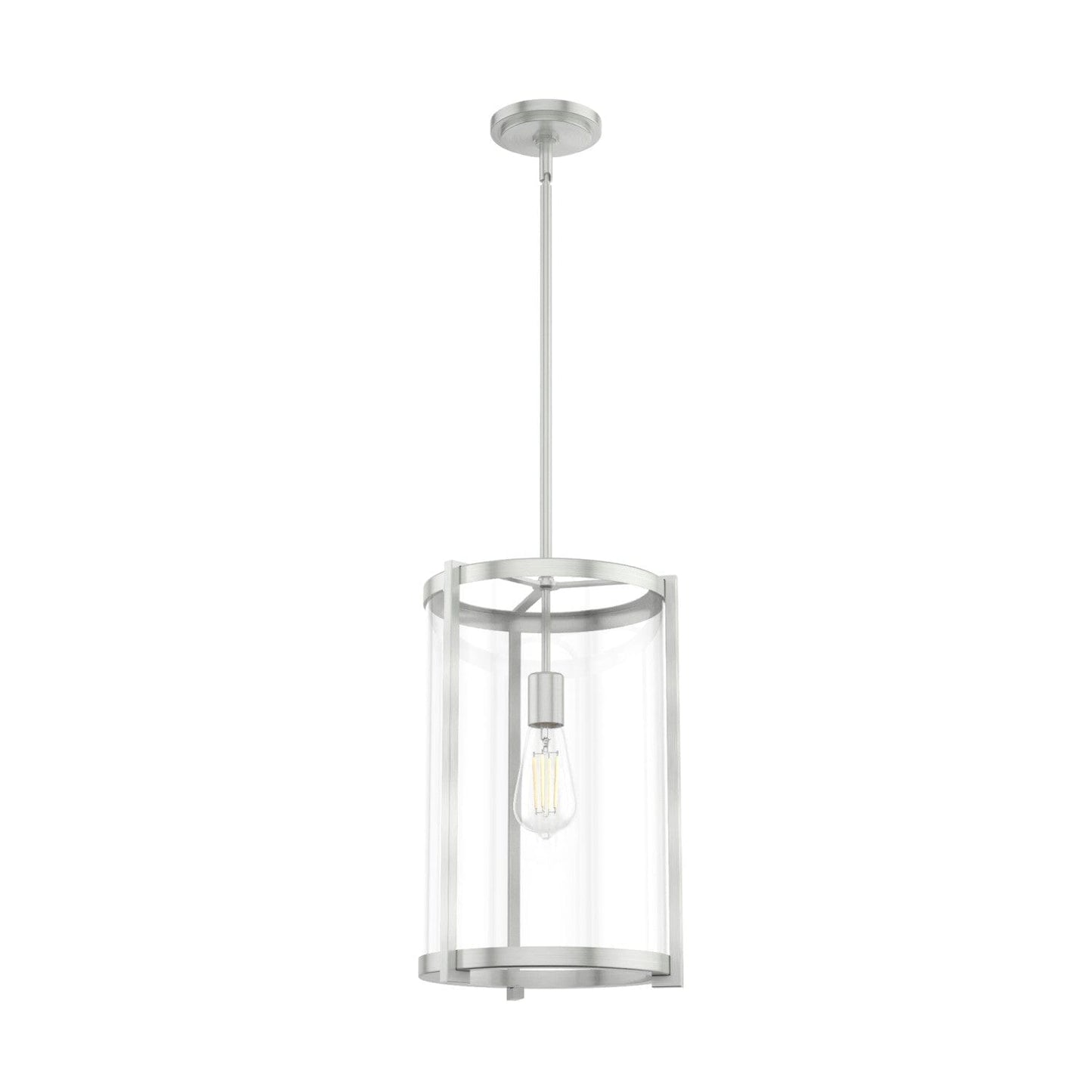 Astwood 1 Light Pendant Lighting Hunter Brushed Nickel - Clear 