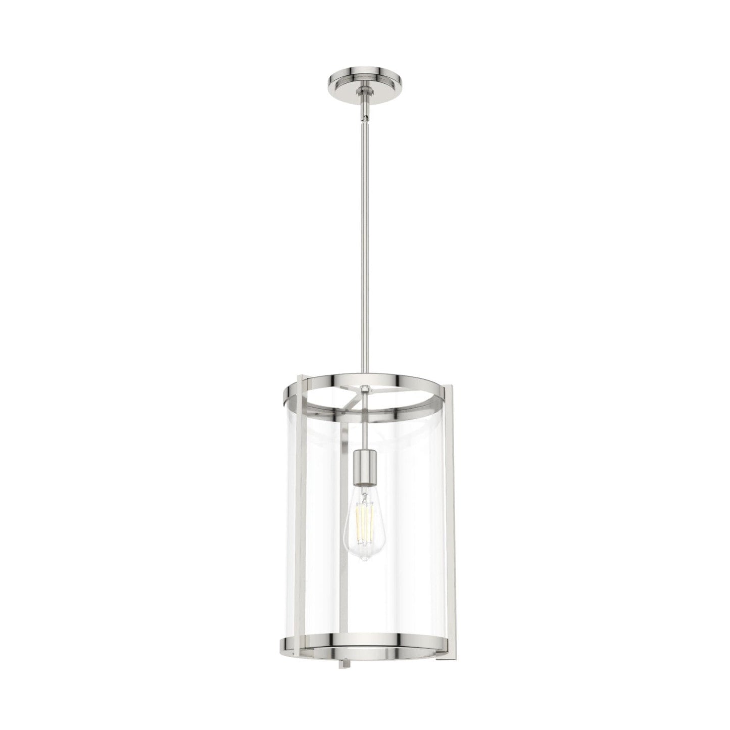 Astwood 1 Light Pendant Lighting Hunter Polished Nickel - Clear 