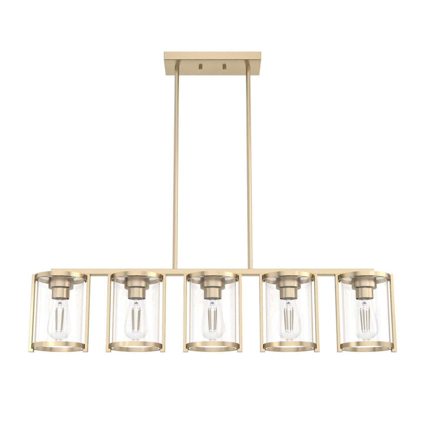 Astwood 5 Light Linear Chandelier Lighting Hunter Alturas Gold - Clear 