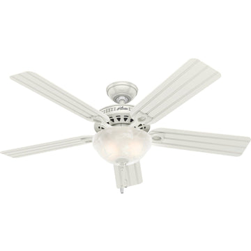 Beachcomber Outdoor with Light 52 inch Ceiling Fans Hunter White - White 