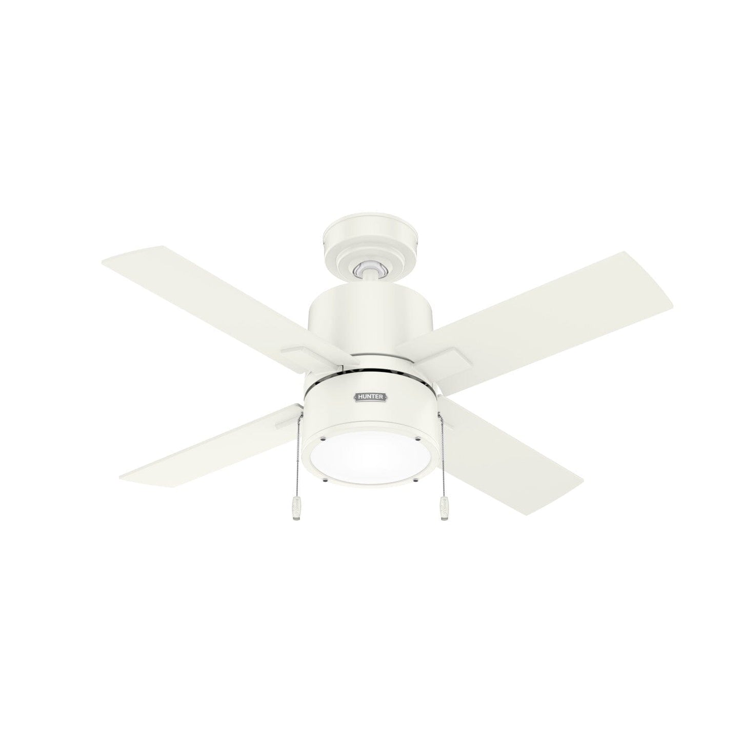 Beck with LED Light 42 inch Ceiling Fans Hunter Fresh White - Light Oak 