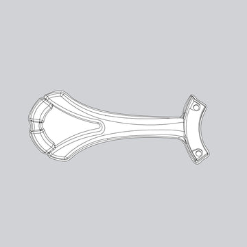 Blade Iron Set-Brushed Nickel - 9280505214 Service Parts Hunter 