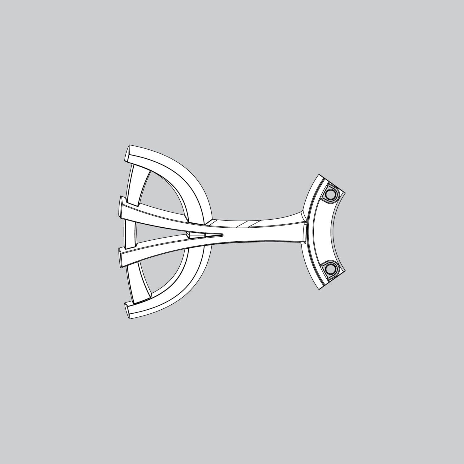Blade Iron Set-Brushed Nickel - K037705214 Service Parts Hunter 