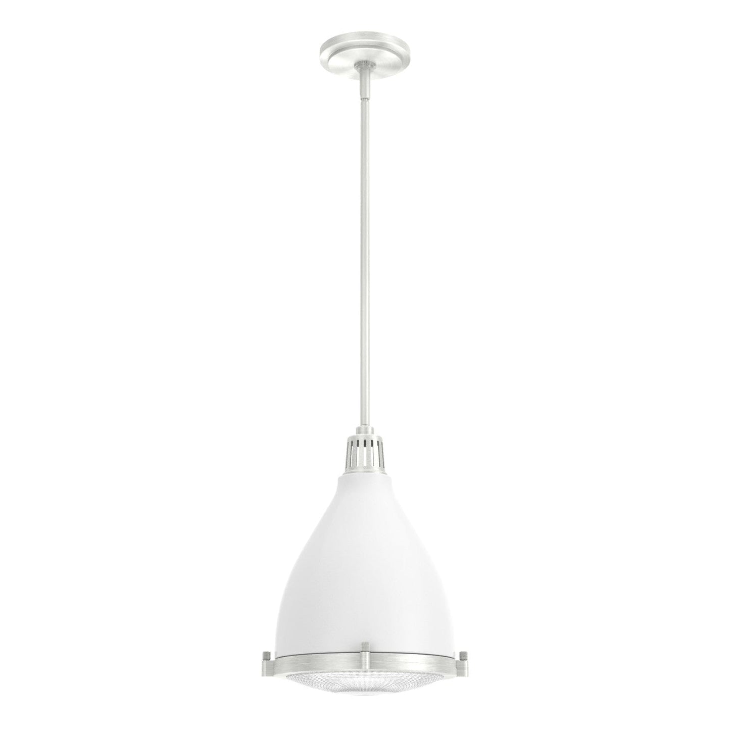 Bluff View 1 Light Pendant Lighting Hunter Fresh White - Brushed Nickel 