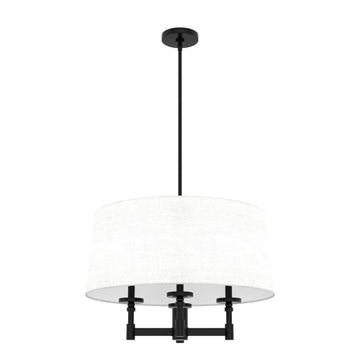 Brairgrove 4 Light Shade Chandelier Lighting Hunter Matte Black 