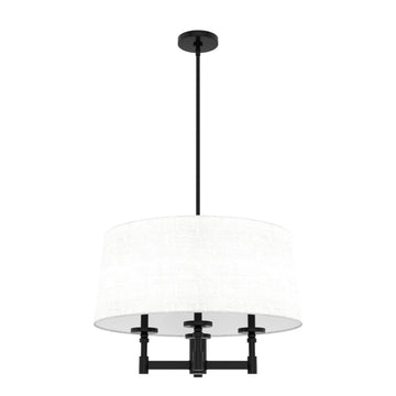 Briargrove 4 Light Shade Chandelier Lighting Hunter Matte Black 