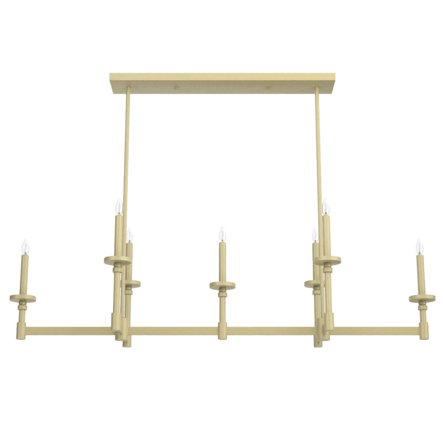Briargrove 7 Light Linear Chandelier Lighting Hunter Modern Brass 