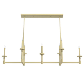 Briargrove 7 Light Linear Chandelier Lighting Hunter Modern Brass - None 